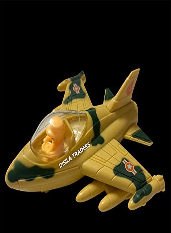 DISILA TRADERS Friction Plane Toys for Kids Powered Fighter/Army Plane Toys (Random Colors - Pack of 1)(Birthday Gift) - Image 5